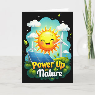 Aarde Dag Feest Retro Hernieuwbare Energie Zonne W Kaart