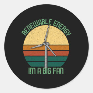 Aarde Dag Hernieuwbare Energie Ik ben een grote f Ronde Sticker