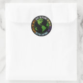 Aarde dag Red de planeet Go Green Ronde Sticker (Tas)