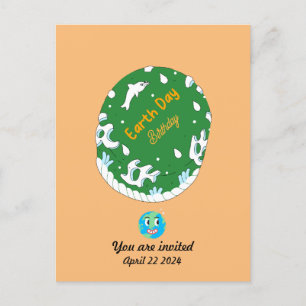 Aarde Dag Verjaardag Aangepast Briefkaart