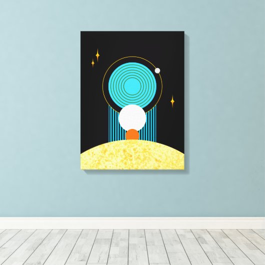 AARDE - De vier elementen Canvas Afdruk (Insitu (Houten vloer))