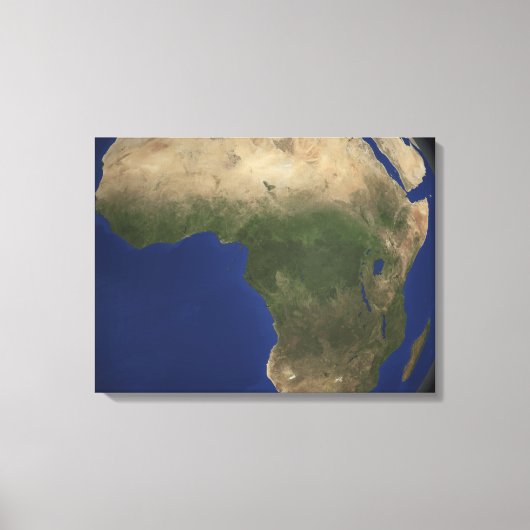 Aarde die landafdekking over Afrika toont Canvas Afdruk (Voorkant)