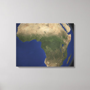 Aarde die landafdekking over Afrika toont Canvas Afdruk