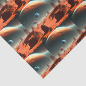 Aarde Dit is Mars Calling, Weefselpapier Tissuepapier (Detail)