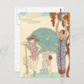 Aarde door George Barbier Briefkaart (Voorkant / Achterkant)