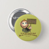 Aarde Dumbest Creature Ronde Button 5,7 Cm (Voorkant /achterkant)