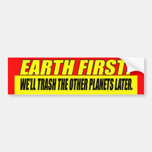 Aarde eerst bumpersticker
