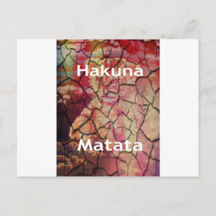 Aarde Elegante Leeuw: Hakuna Matata Textured Desig Briefkaart