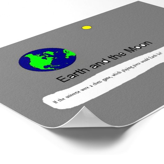 Aarde en maan #11 poster (Hoek)