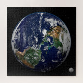 Aarde en maan legpuzzel (Horizontaal)