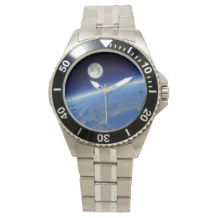 Aarde en maan Uitzicht Horloge