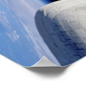 Aarde en Maan vanuit Space Shuttle Discovery Poster (Hoek)