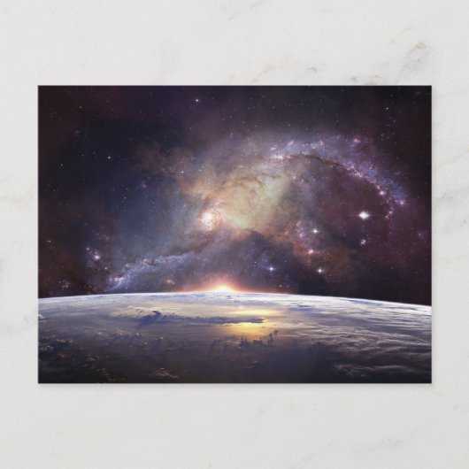 aarde-en ruimte-briefkaart briefkaart (Voorkant)