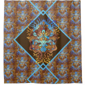 Aarde en Sky Mandala Douchegordijn (Voorkant)