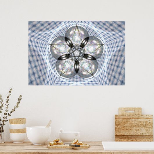 Aarde en venus per Martineau Poster (Keuken)