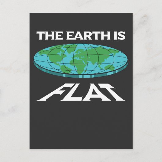 Aarde: Flat compracy Planet Science Theorist Briefkaart (Voorkant)