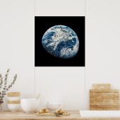 Aarde genomen van de Aollo 8 ruimtesonde. Poster (Keuken)