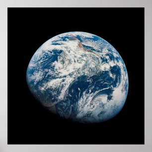 Aarde genomen van de Aollo 8 ruimtesonde. Poster