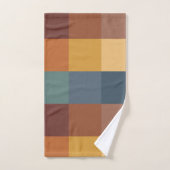 AARDE GETINTE STREPEN & GEOMETRISCHE PATRONEN BAD HANDDOEK (Handdoek)