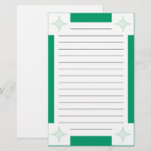 Aarde (groen) briefpapier (Voorkant / Achterkant)