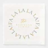 Aarde Groen Goud Kerstmis Fa La ID1009 Servet (Voorkant)