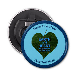 Aarde - Heart Anagram Button Flesopener