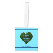 Aarde - Heart Anagram Kubus Ornament (Voorkant)