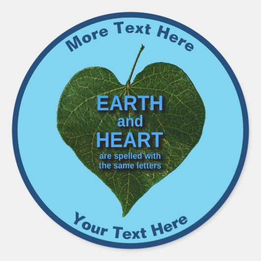 Aarde - Heart Anagram Ronde Sticker (Voorkant)
