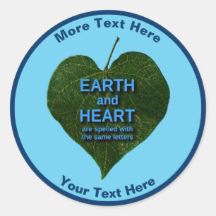 Aarde - Heart Anagram Ronde Sticker