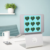 Aarde - Heart Anagram Sticker (Laptop op bureau)