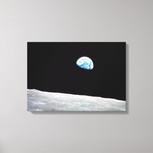 Aarde - het Lunar Perspectief Canvas Afdruk (Voorkant)