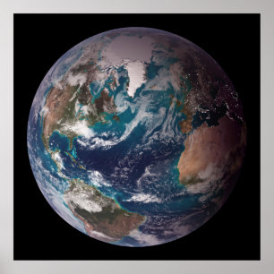 Aarde: Het Westerne halfrond Poster