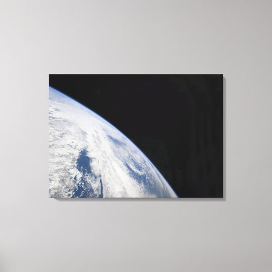 Aarde-horizon en de duisternis van de ruimte canvas afdruk (Voorkant)