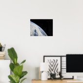 Aarde-horizon en de zwarte aard van ruimte 2 poster (Thuiskantoor)