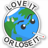 Aarde; hou ervan of verlies het sticker (Voorkant)