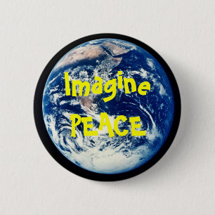 aarde, ImaginePEACE Ronde Button 5,7 Cm