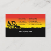 Aarde in beweging, graafmachine, landschapsarchite visitekaartje (Achterkant)