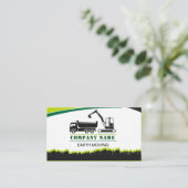 Aarde in beweging, graafmachine, landschapsarchite visitekaartje (Staand voorkant)