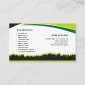 Aarde in beweging, graafmachine, landschapsarchite visitekaartje (Achterkant)