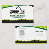 Aarde in beweging, graafmachine, landschapsarchite visitekaartje (Voorkant / Achterkant)
