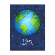 Aarde in de ruimte, briefkaart