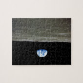 Aarde in de ruimte van de maan legpuzzel (Horizontaal)