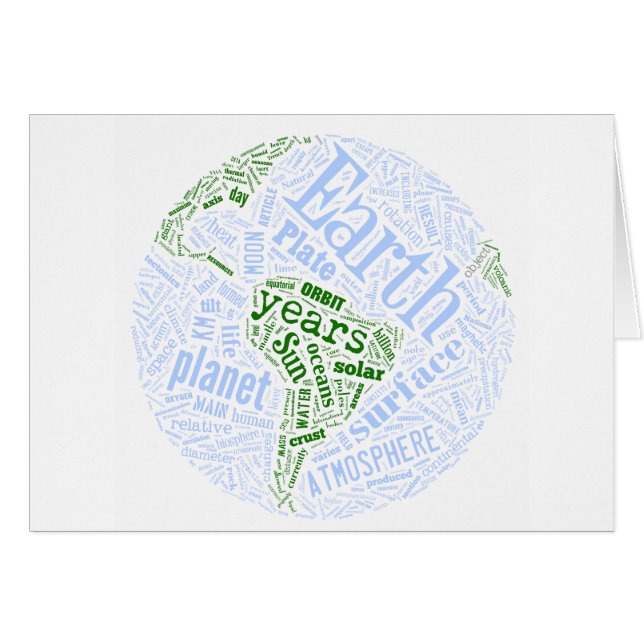 Aarde in Tagxedo (Voorkant Horizontaal)