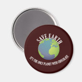 aarde is de enige planeet met chocolade magneet (Voorkant / Achterkant)