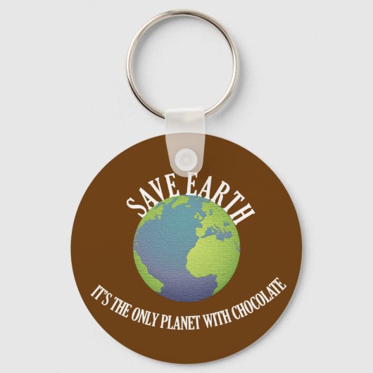 aarde is de enige planeet met chocolade sleutelhanger (Voorkant)