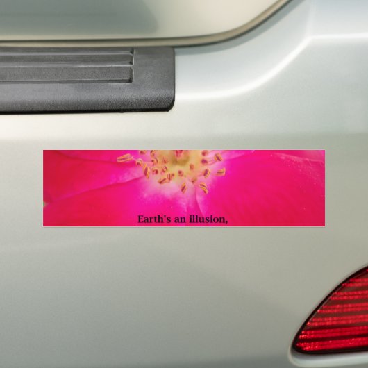 Aarde is een illusie bumpersticker (Op auto)
