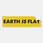 Aarde is Flat - CLASSIC goud Bumpersticker (Voorkant)