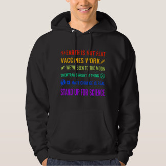 Aarde is niet plat Vaccins werken Grappige wetensc Hoodie