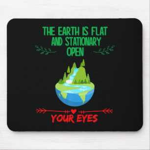 Aarde Is Plat Open Je Ogen Funny Sarcasme Humo Muismat