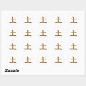 Aarde | Japans symbool Ronde Sticker (Vel)